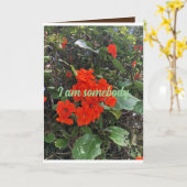 bloemen van liefde van iemand die erom geeft. kaart (Gele Bloem)