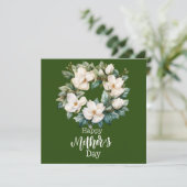 "Bloemen van Liefde: Witte Gardenia Moederdag Kaart (Staand voorkant)