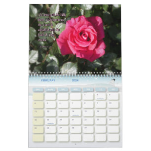 Bloemen van Lof Psalmen Inspirerend Muur Kalender