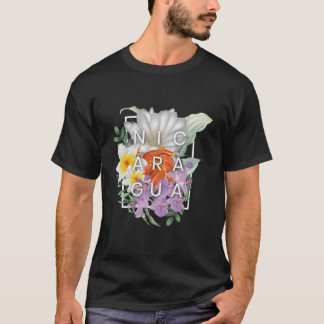 Bloemen van Nicaragua Woordkunst - Nicaraguaanse t T-shirt