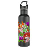 Bloemen van Panama Word Art - Panamese Pride Waterfles (Voorkant)