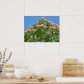 Bloemen van Perzische zijden boom Poster (Keuken)