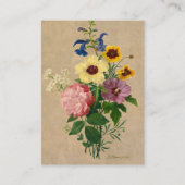Bloemen van Pierre Joseph Redoute Visitekaartje (Achterkant)