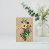 Bloemen van Pierre Joseph Redoute Visitekaartje (Staand voorkant)