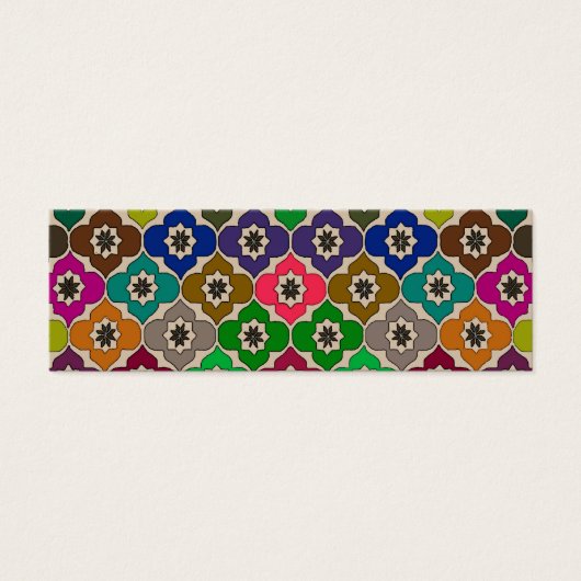 Bloemen van Plezier ~ Bladwijzer / Grootte 3" x 1" Mini Visitekaartjes (Voorkant)