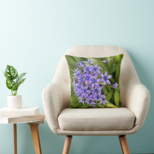 Bloemen van Portugese Squill Close-up Natuurfoto Kussen