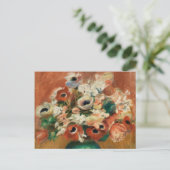 Bloemen van Renoir Impressionist Art Painting Briefkaart (Staand voorkant)