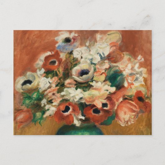 Bloemen van Renoir Impressionist Art Painting Briefkaart (Voorkant)