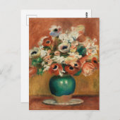 Bloemen van Renoir Impressionist Art Painting Briefkaart (Voorkant / Achterkant)
