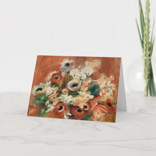 Bloemen van Renoir Impressionist Art Painting Kaart (Voorkant)