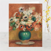 Bloemen van Renoir Impressionistische Kunstschilde Kaart (Gele Bloem)