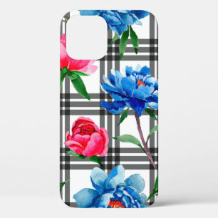 Bloemen van rode en blauwe pinda's in de bloemente Case-Mate iPhone case