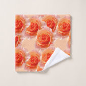 Bloemen van rood-Oranje Rozen Bad Handdoek (Wasdoekje)