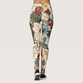 bloemen van Roos, tulp, lelies en madeliefjes Leggings (Achterkant)