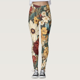  bloemen van Roos, tulp, lelies en madeliefjes Leggings