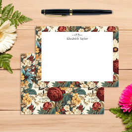  bloemen van Roos, tulp, lelies en madeliefjes Notitiekaartje