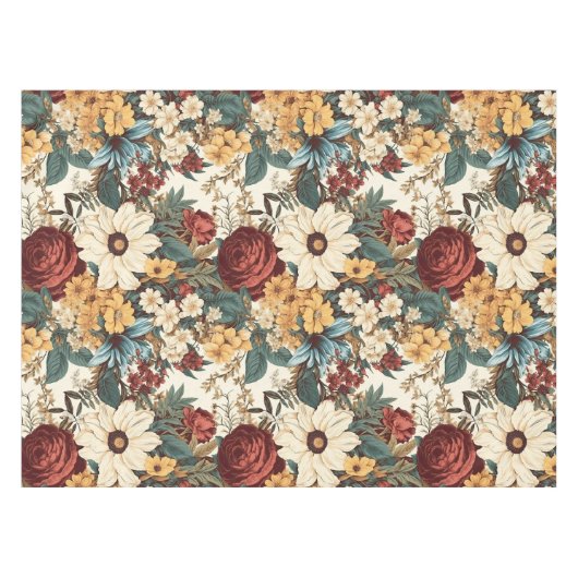  bloemen van Roos, tulp, lelies en madeliefjes Tafelkleed (Voorkant (Horizontaal))