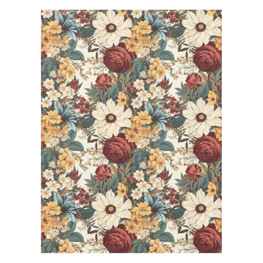 bloemen van Roos, tulp, lelies en madeliefjes Tafelkleed (Voorkant)