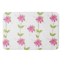 Bloemen van roze badmat