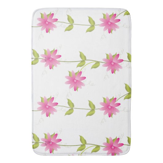 Bloemen van roze badmat (Voorkant Verticaal)