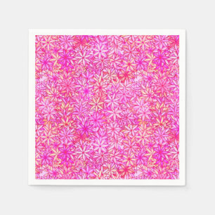 bloemen van roze, perziken, orchidee en koraal servet