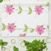 Bloemen van roze theedoek (Gevouwen)