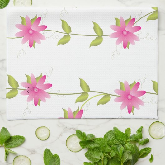 Bloemen van roze theedoek (Gevouwen)
