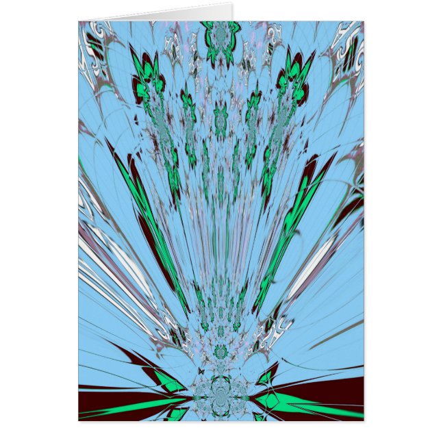 Bloemen van Serenity: Mooie Aqua Blue Floral (Voorkant)