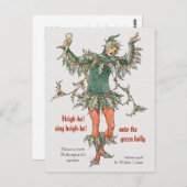 Bloemen van Shakespeare Holly Walter Crane CC0968 Briefkaart (Voorkant / Achterkant)