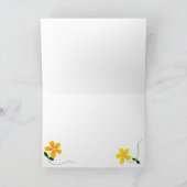 Bloemen van Sinaasappel en geel Kaart (Binnen)