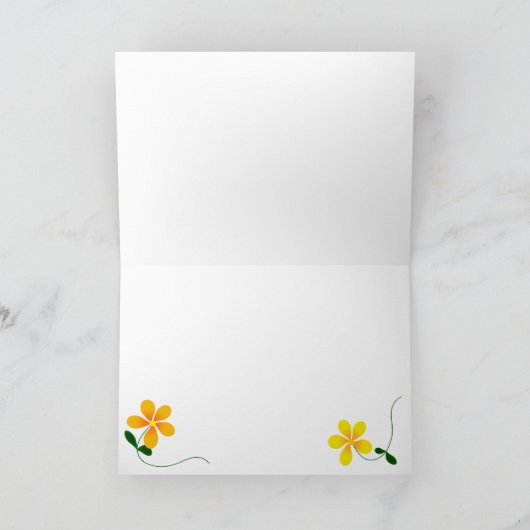 Bloemen van Sinaasappel en geel Kaart (Binnen)