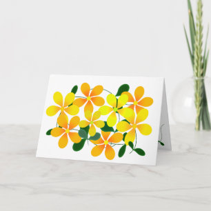 Bloemen van Sinaasappel en geel Kaart