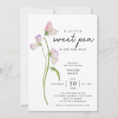 Bloemen van suikererwten | Meisje Baby shower Kaart (Voorkant)