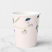 Bloemen van suikererwten | Meisje Baby shower Papieren Bekers (Achterkant)