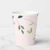 Bloemen van suikererwten | Meisje Baby shower Papieren Bekers (Rechts)