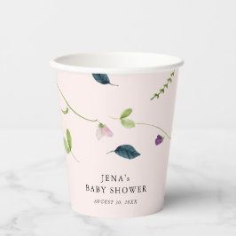 Bloemen van suikererwten | Meisje Baby shower Papieren Bekers