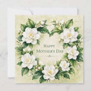 "Bloemen van Toegenegenheid: Witte Gardenia Moeder Kaart