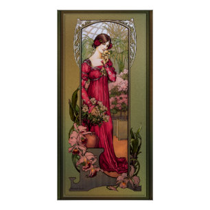 Bloemen van tuinen door Élisabeth Sonrel Perfect Poster