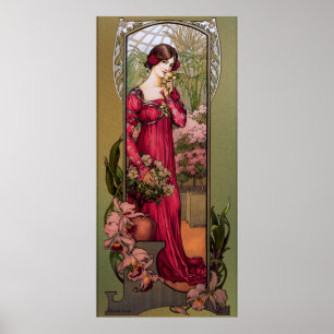 Bloemen van tuinen door Élisabeth Sonrel Poster