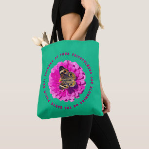 Bloemen van Uw Trouw Psalmen Vlinder Tote Bag
