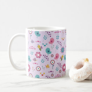 Bloemen van Vogels, Bijen en Vlinders Koffiemok
