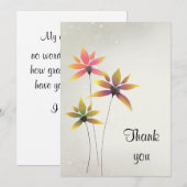 Bloemen van waardering feestdagenkaart (Voorkant / Achterkant)