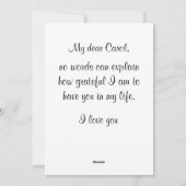 Bloemen van waardering feestdagenkaart (Achterkant)