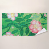 Bloemen van wilde rozen badhanddoek (Badhanddoek)