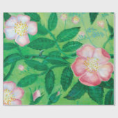 Bloemen van wilde rozen cadeaupapier (Vlak)