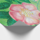 Bloemen van wilde rozen cadeaupapier (Hoek)