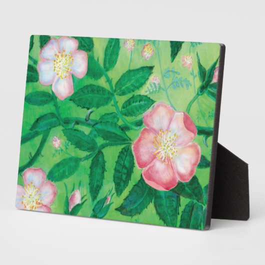 Bloemen van wilde rozen fotoplaat (Zijkant)