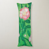 Bloemen van wilde rozen lichaamskussen (Achterkant (Verticaal))