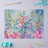 Bloemen van Zee Turtle & Pastel Tissuepapier (Craft)
