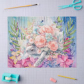 Bloemen van Zee Turtle & Pastel Tissuepapier (Craft)